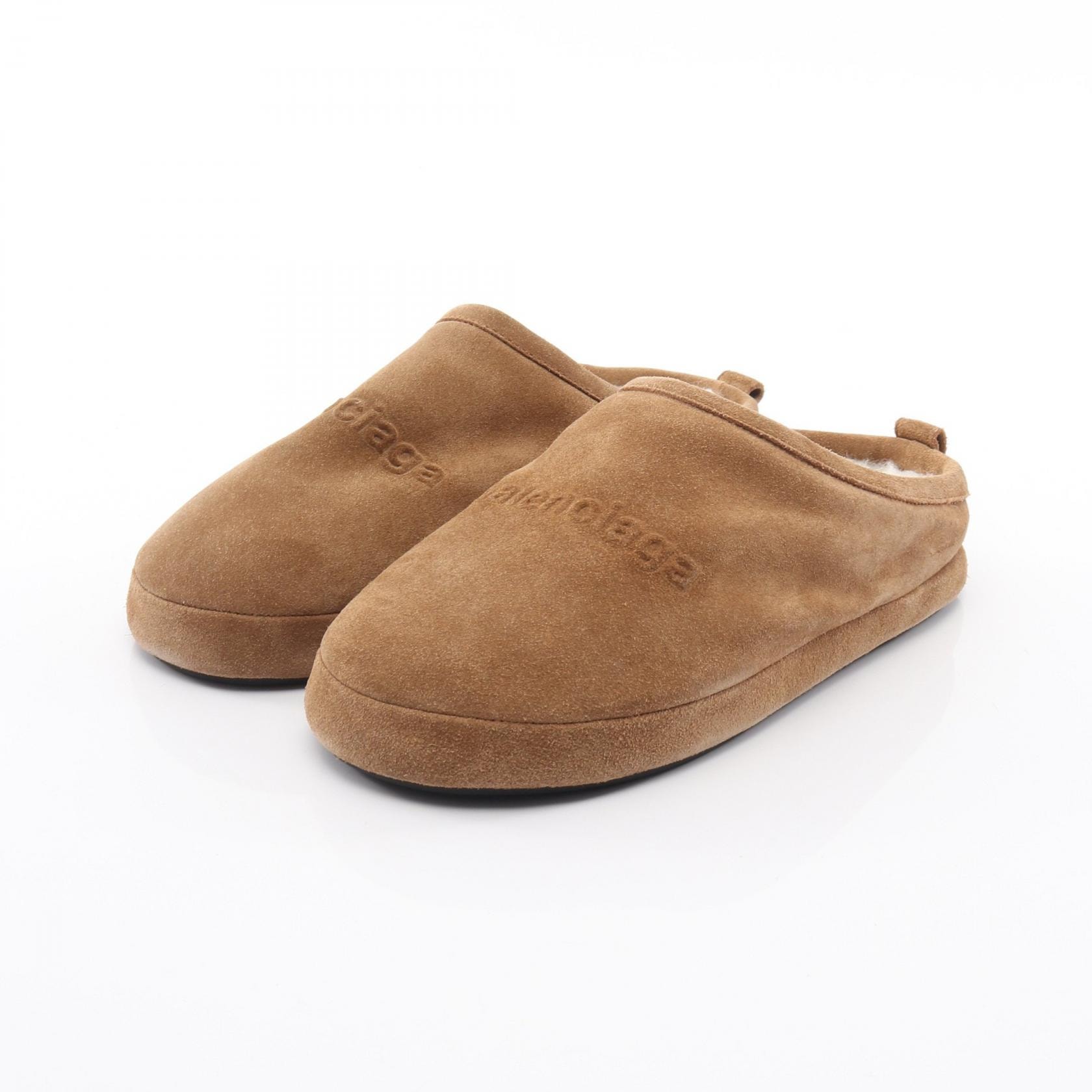 バレンシアガ BALENCIAGA Alaska Slipper アラスカ スリッパ サンダル 靴 スウェード レディース ブラウン系 【中古】