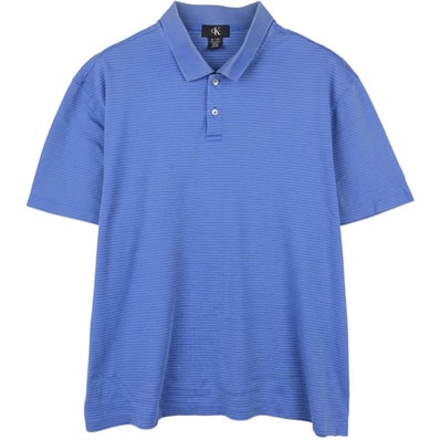 古着 カルバンクライン Calvin klein 半袖 ボーダー ポロシャツ メンズXL相当/eaa667448