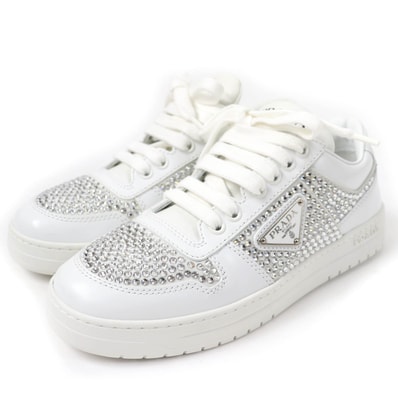 極美品 プラダ
スニーカー ホワイト レディース 35.5 1E348N