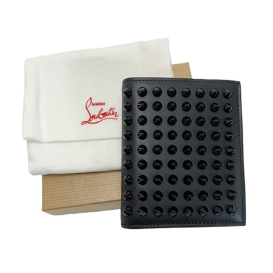 Christian Louboutin クリスチャンルブタン 2つ折り財布 ブラック メンズ 袋 箱有