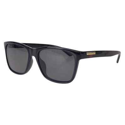 美品 GUCCI グッチ シェリーライン ロゴプレート サイズ57□16 ブラック 黒 ゴールド金具 プラスチック メタル/ サングラス 男女兼用 スクエア 604098 【中古】