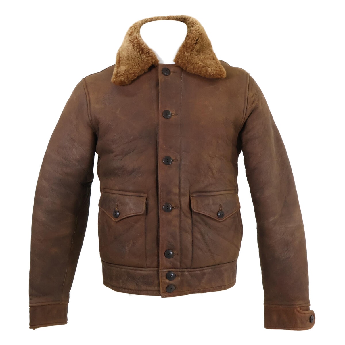 ダブルアールエル 23AW 782911160001 シープスキン シアリング ムートンジャケット XS