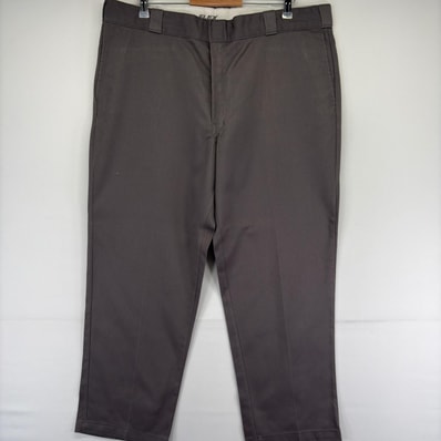 古着 ディッキーズ Dickies パンツ 874 FLEX チノパン ワーク 作業着 ワンポイント w42 L30 グレー メンズ