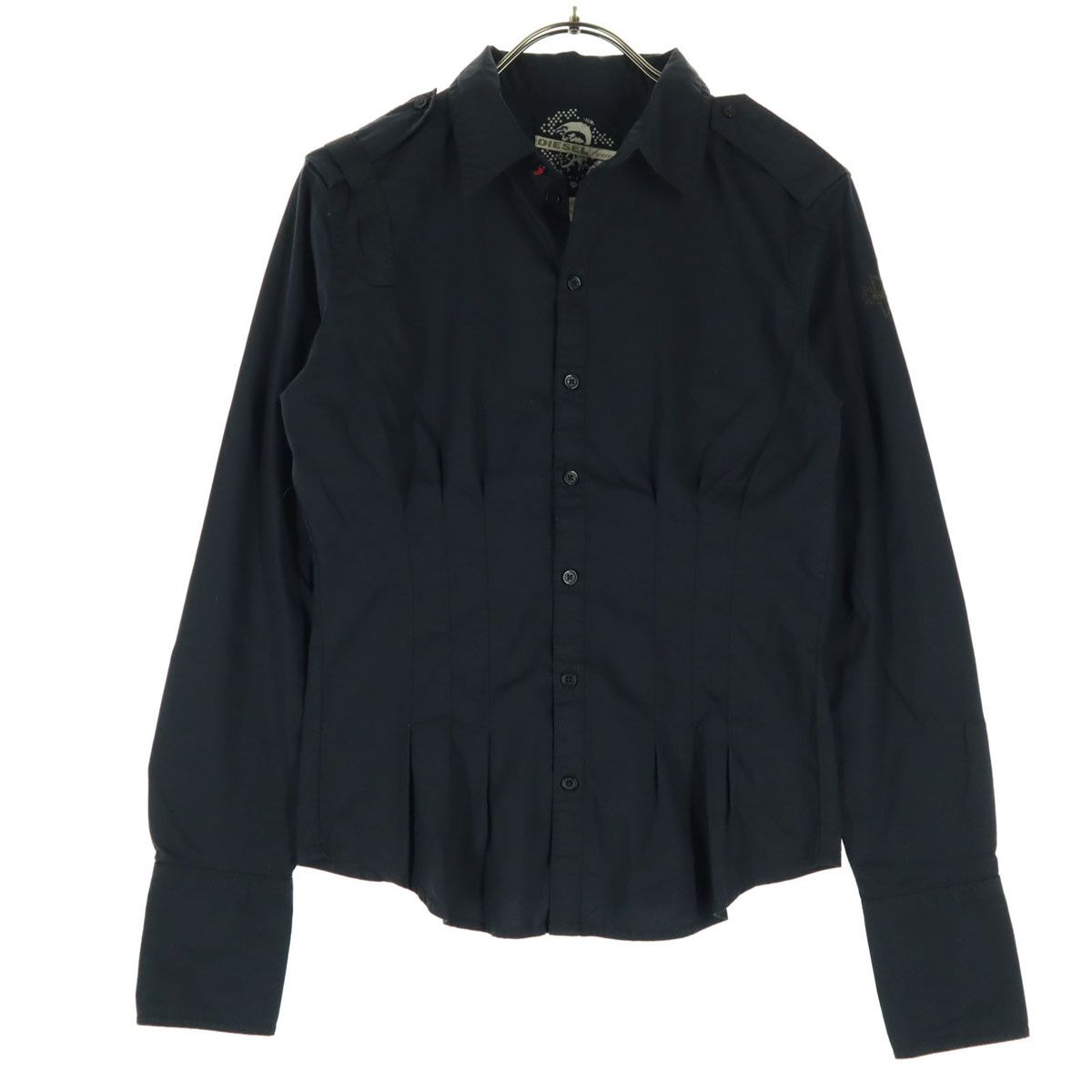 美品 DIESEL ディーゼル 長袖 シャツ XXS ブラック