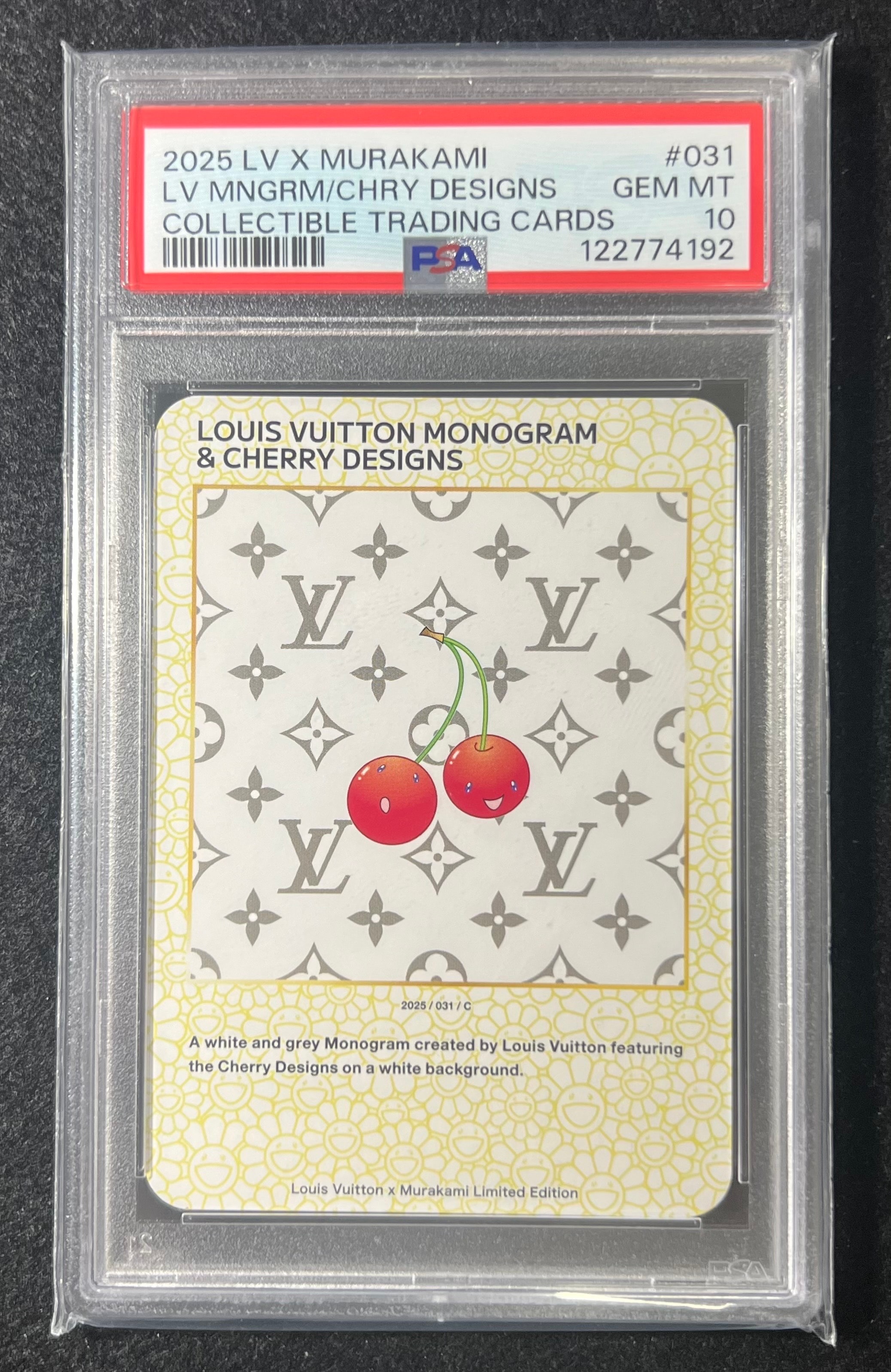 PSA10】ルイヴィトン モノグラム & チェリーデザインズ C [2025 / 031