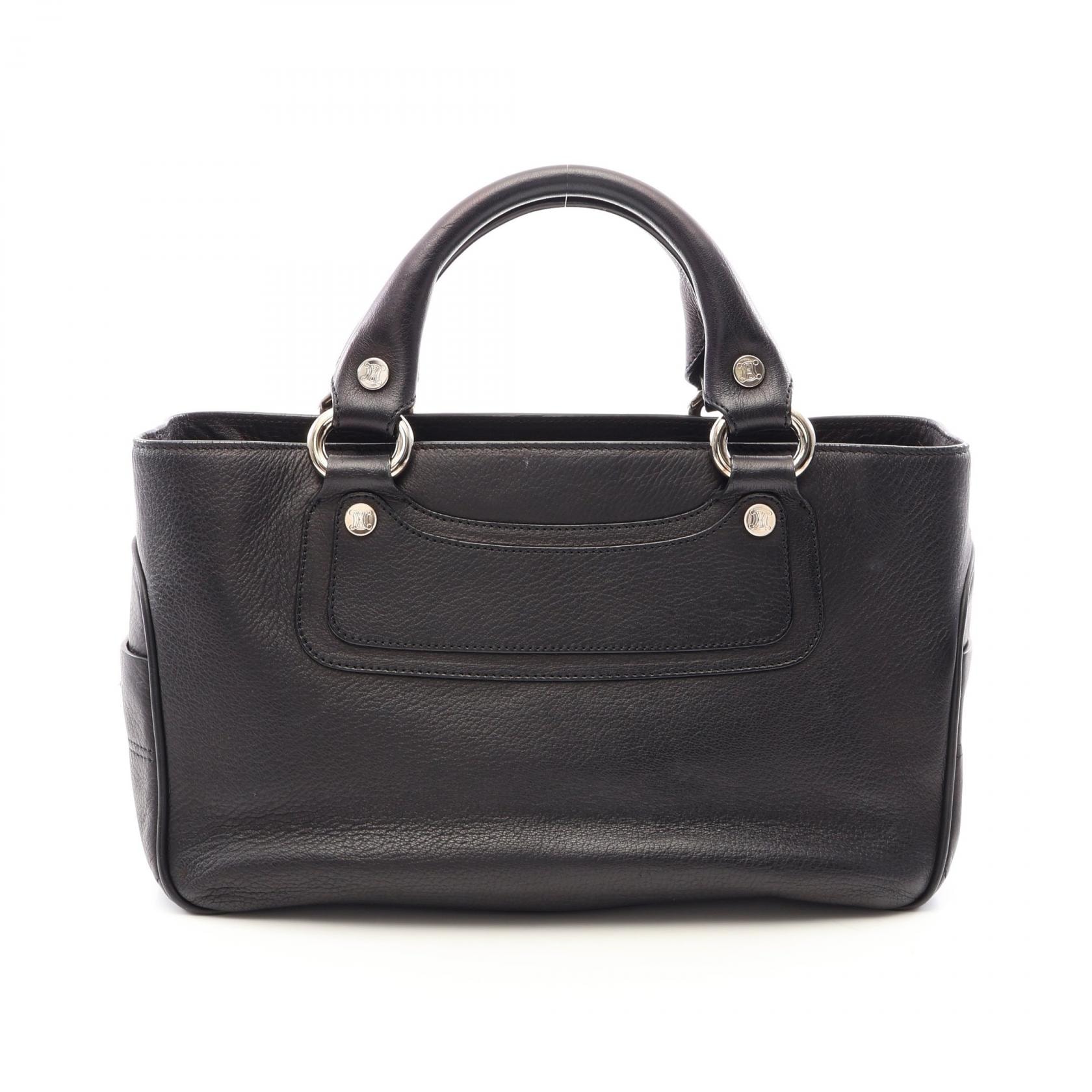 セリーヌ CELINE ブギーバッグ ハンドバッグ バッグ レザー レディース ブラック系 134023 【中古】