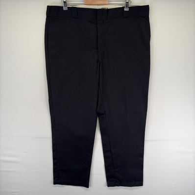 古着 ディッキーズ Dickies パンツ 874 大きいサイズ ストレート ジッパーフライ センタープレス W42 L30 ブラック系 メンズ