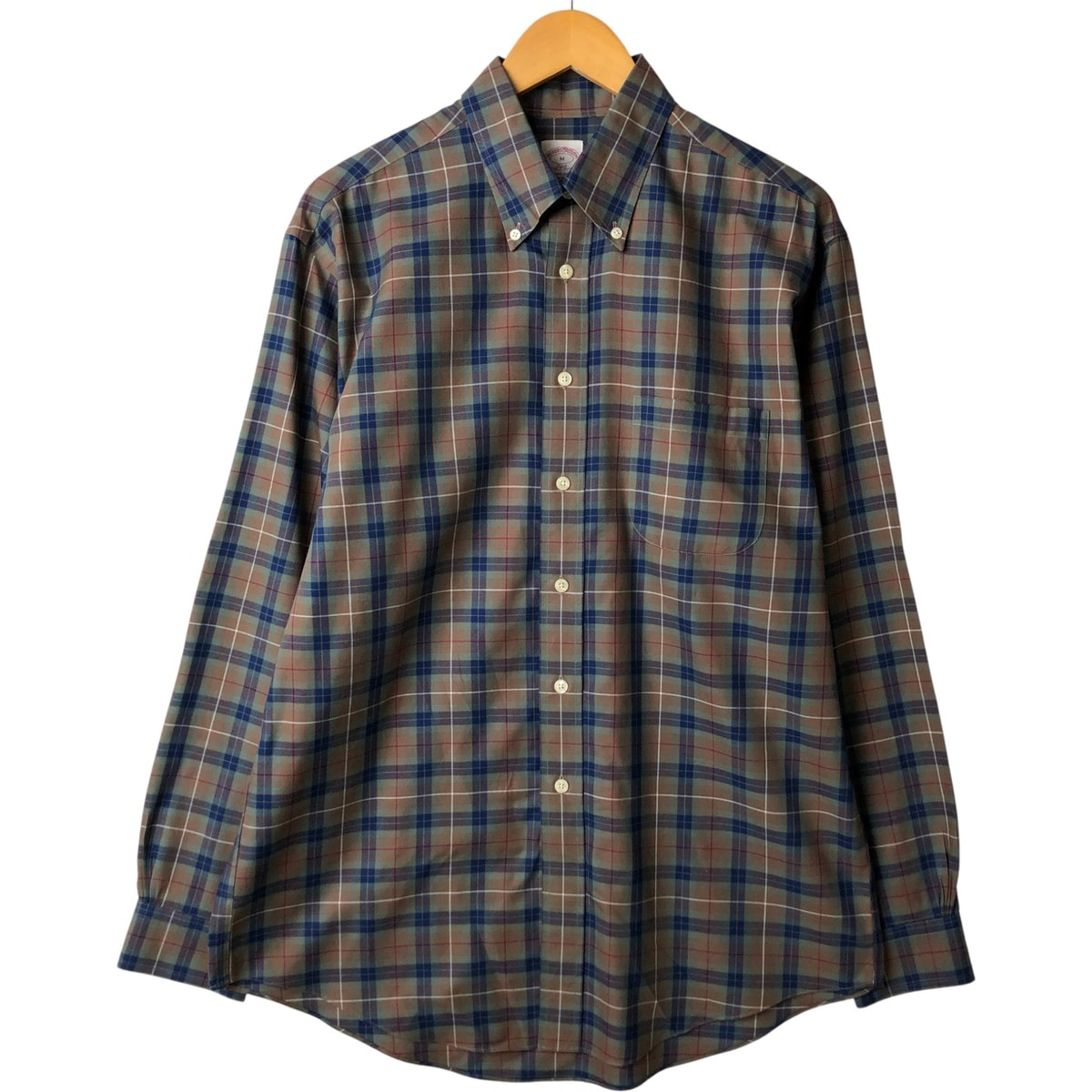 古着 ブルックスブラザーズ Brooks Brothers 346 長袖 ボタンダウンチェックシャツ メンズM相当/eaa594257