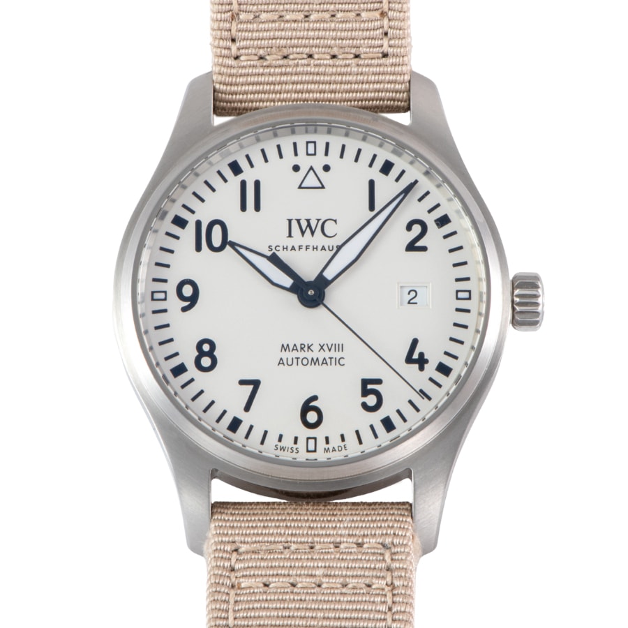 IWC パイロット・ウォッチ マークXVIII IW327017 ベージュナイロン マーク18【中古】