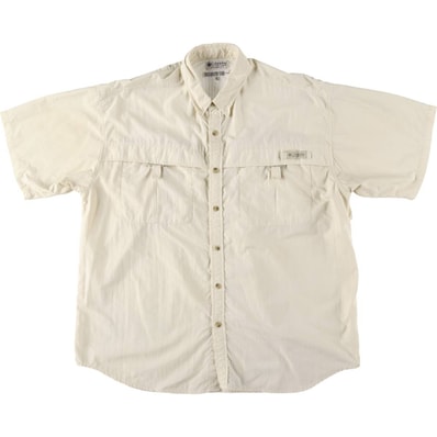 古着 コロンビア Columbia ボタンダウン 半袖 フィッシングシャツ メンズXL相当/eaa555835