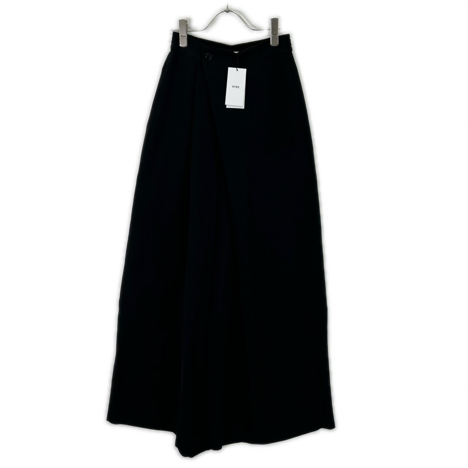 ハイク 25SS 251-13344 ブラック アセテート TA/P WIDE LEG PANTS 1
