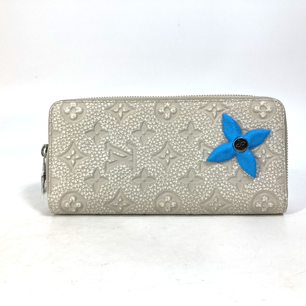 ルイヴィトン LOUIS VUITTON ジッピーウォレット ヴェルティカル M81573 モノグラム ラウンドファスナー 長財布 トリヨンレザー グレー 未使用