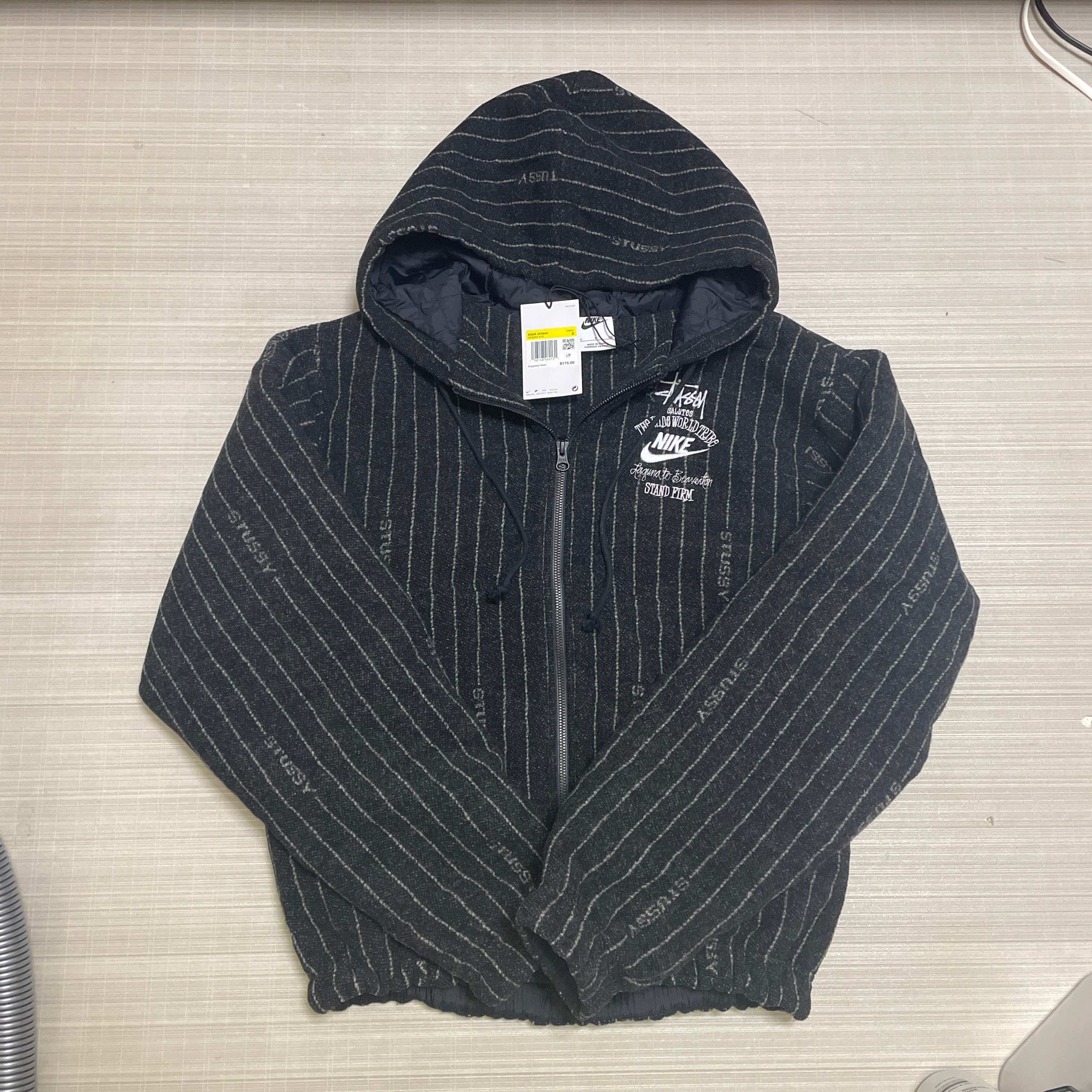 Stussy x Nike Striped Wool Jacket 