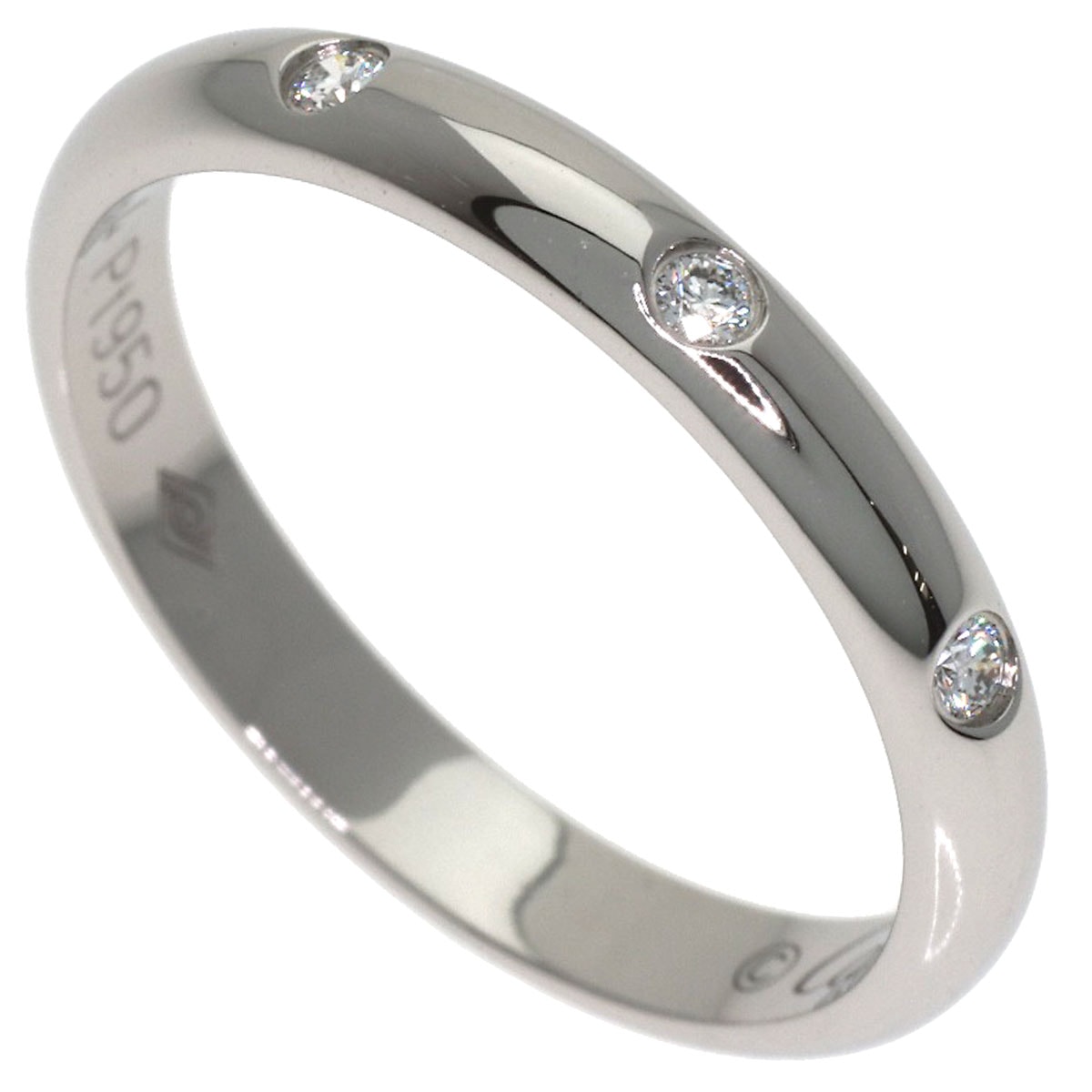CARTIER カルティエ ウェディング 3P ダイヤモンド #48 リング・指輪 PT950 レディース [中古]