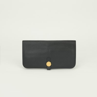 エルメス HERMES ドゴンロング ドゴン ロング 財布 長財布 ロングウォレット トゴ ノワール Noir ブラック Black 黒 ゴールド金具