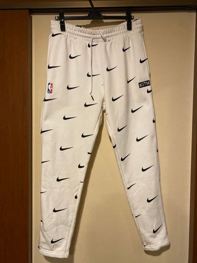 KITH Nike for New York Knicks AOP Fleece Pant "White"