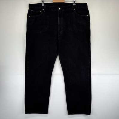 古着 リーバイス Levi's デニムパンツ 505 ストレート ジップフライ 5ポケット ジーンズ ジーパン 大きいサイズ w48 L34 ブラック メンズ
