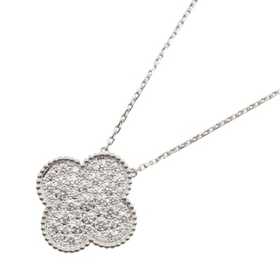 ヴァンクリーフ&アーペル Van Cleef & Arpels マジックアルハンブラ ダイヤ ネックレス ネックレス ジュエリー K18WG(ホワイトゴールド) ダイヤモンド レディース シルバー系 / クリア系 【中古】