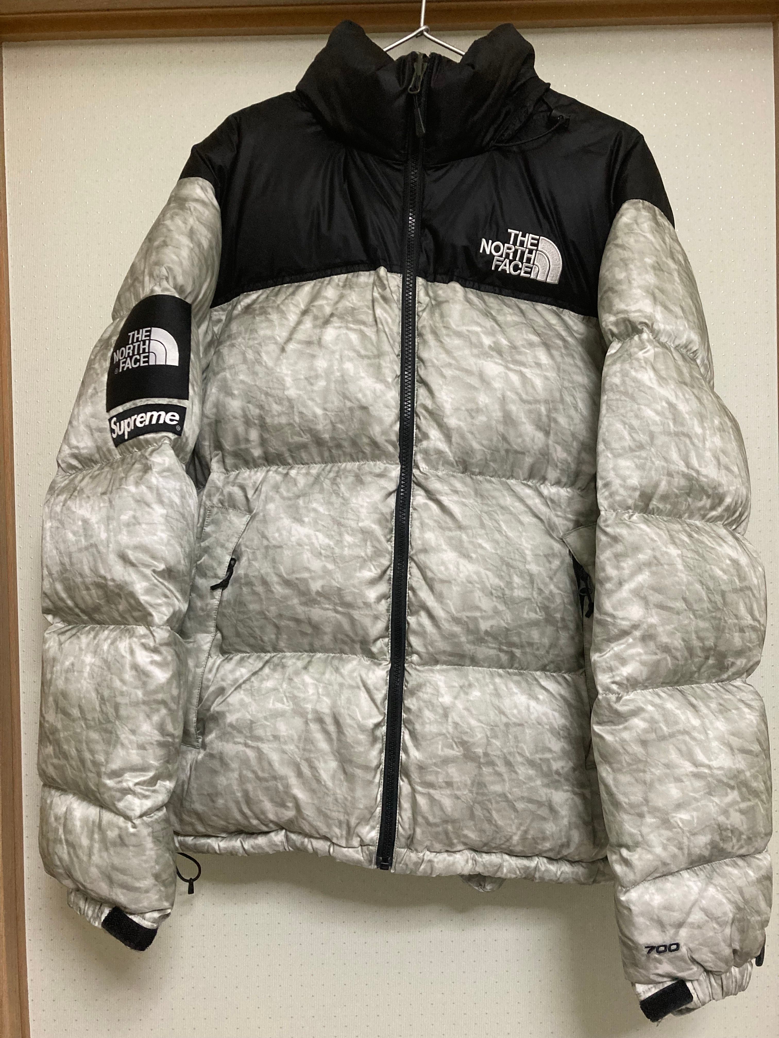 Supreme x The North Face Nuptse Jacket "White Paper Print"