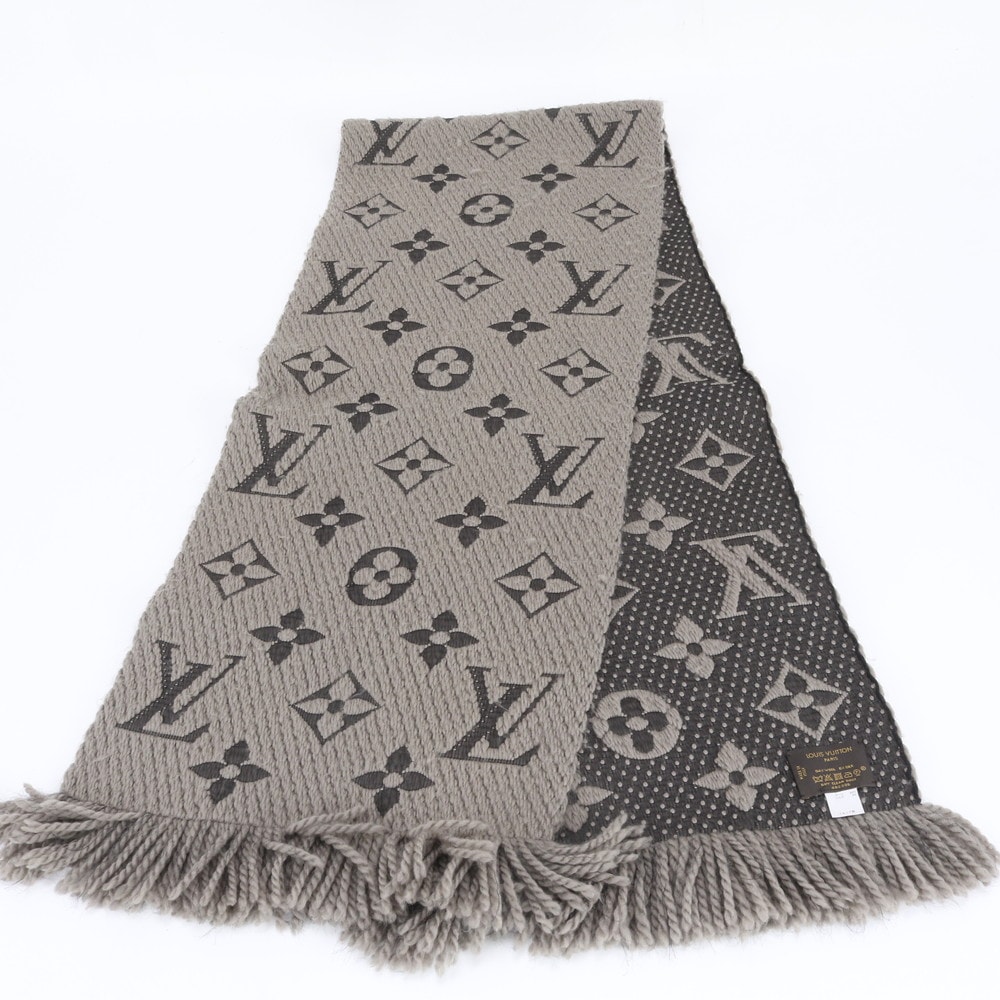 ■美品 ルイヴィトン エシャルプ ロゴマニア シルク 402336 マフラー