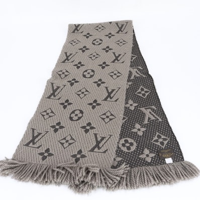 ■美品 ルイヴィトン エシャルプ ロゴマニア シルク 402336 マフラー