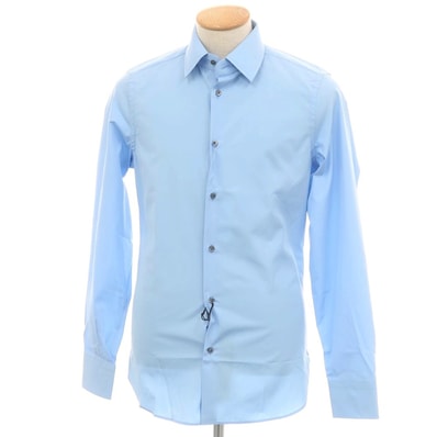 【中古】グッチ GUCCI コットン レギュラーカラー ドレスシャツ スカイブルー【サイズ37】【メンズ】