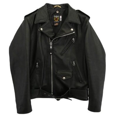 schott ショット ライダースジャケット 7823950090 516UST ONE STAR NEW NAKED ワンスター ニュー ネイキッド 牛革 カウレザー ダブル ライダース ジャケット ブラック系 38【美品】【中古】