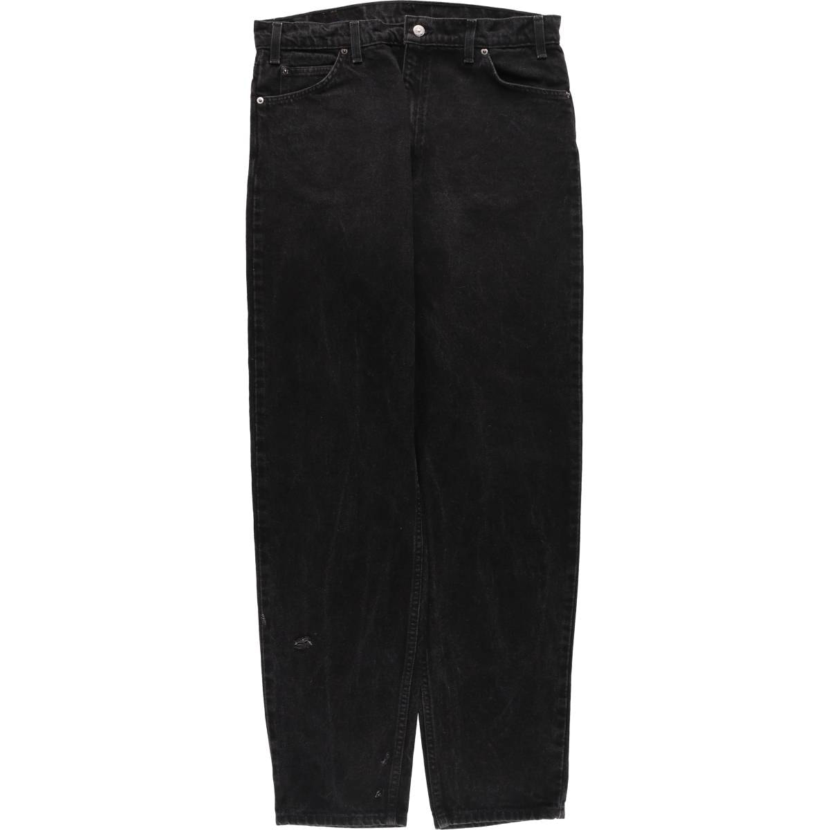 古着 90年代 リーバイス Levi's 550 RELAXED FIT TAPERED LEG オレンジタブ ブラックデニム テーパードデニムパンツ メンズw34相当 ヴィンテージ/eaa531800
