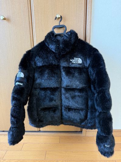 Supreme x The North Face Faux Fur Nuptse Jacket "Black"