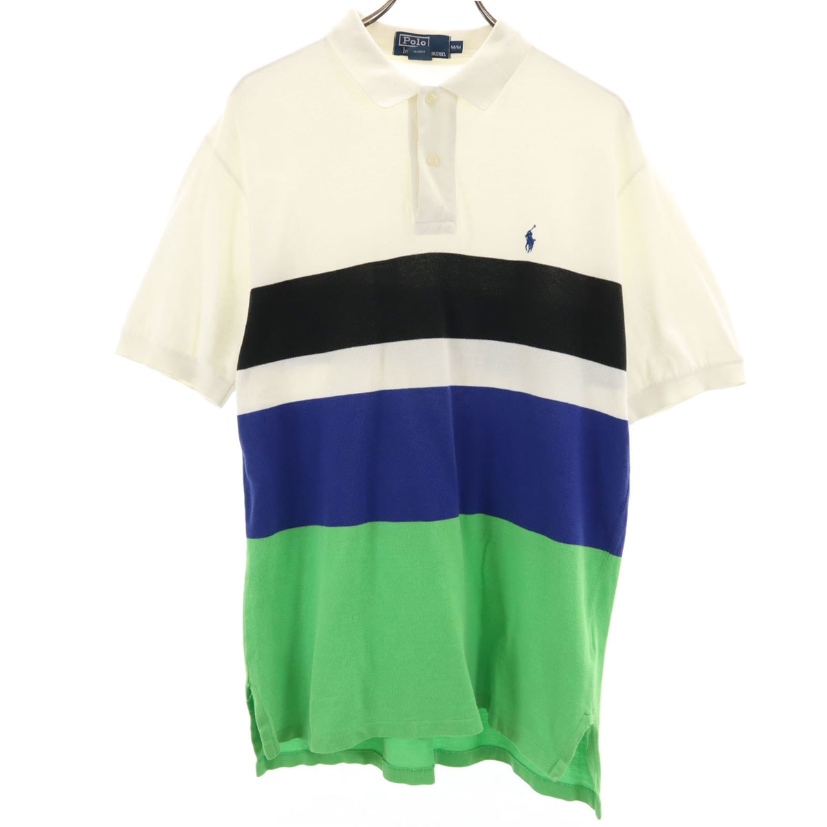 Polo by Ralph Lauren ポロバイラルフローレン 配色 半袖 ポロシャツ M アイボリー