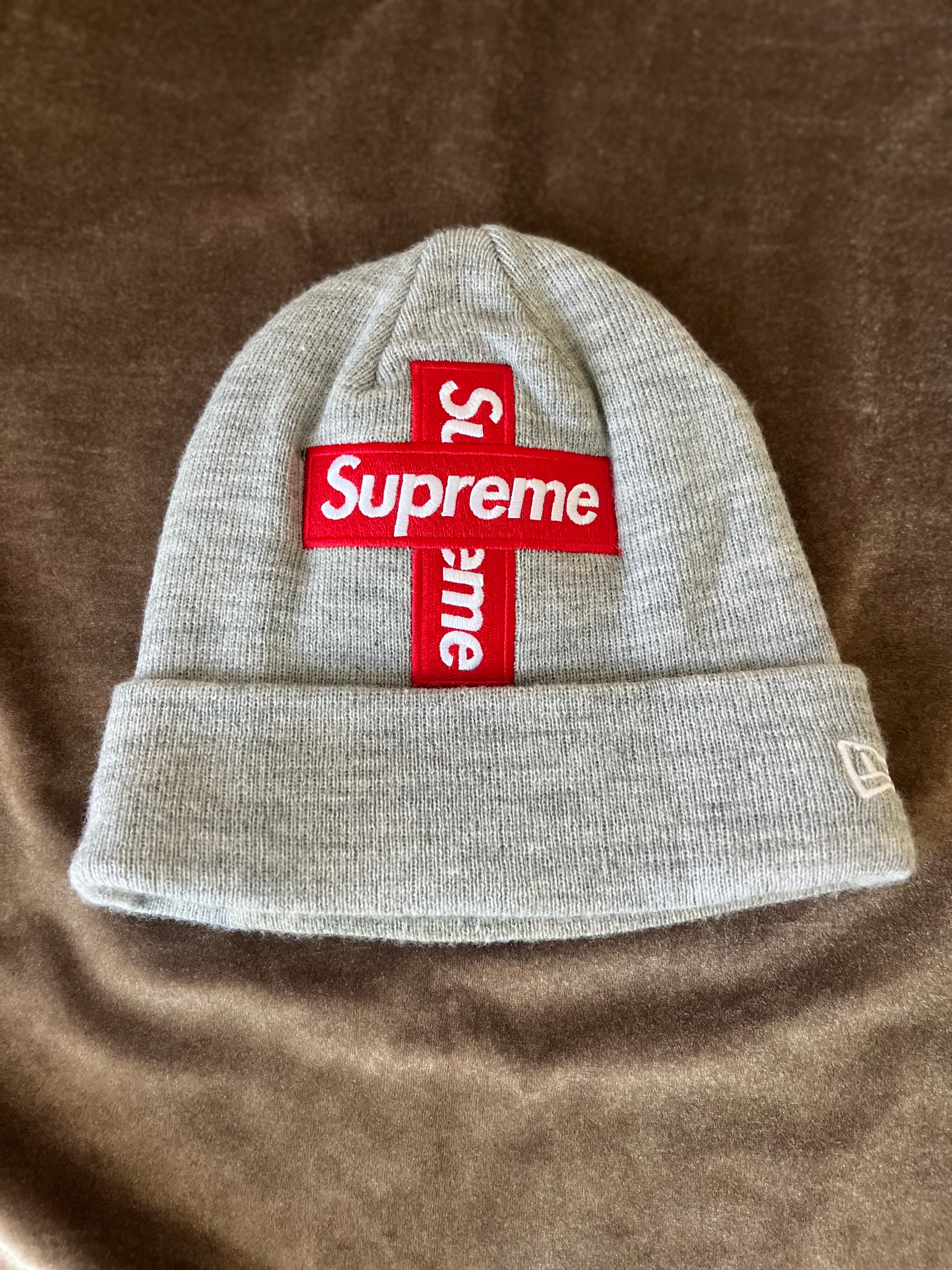 Supreme New Era® Cross Box Logo Beanie "Grey"