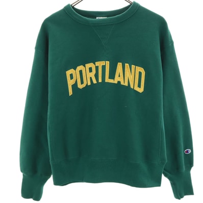 Champion チャンピオン PORTLAND 長袖 リバースウィーブ スウェット トレーナー L グリーン