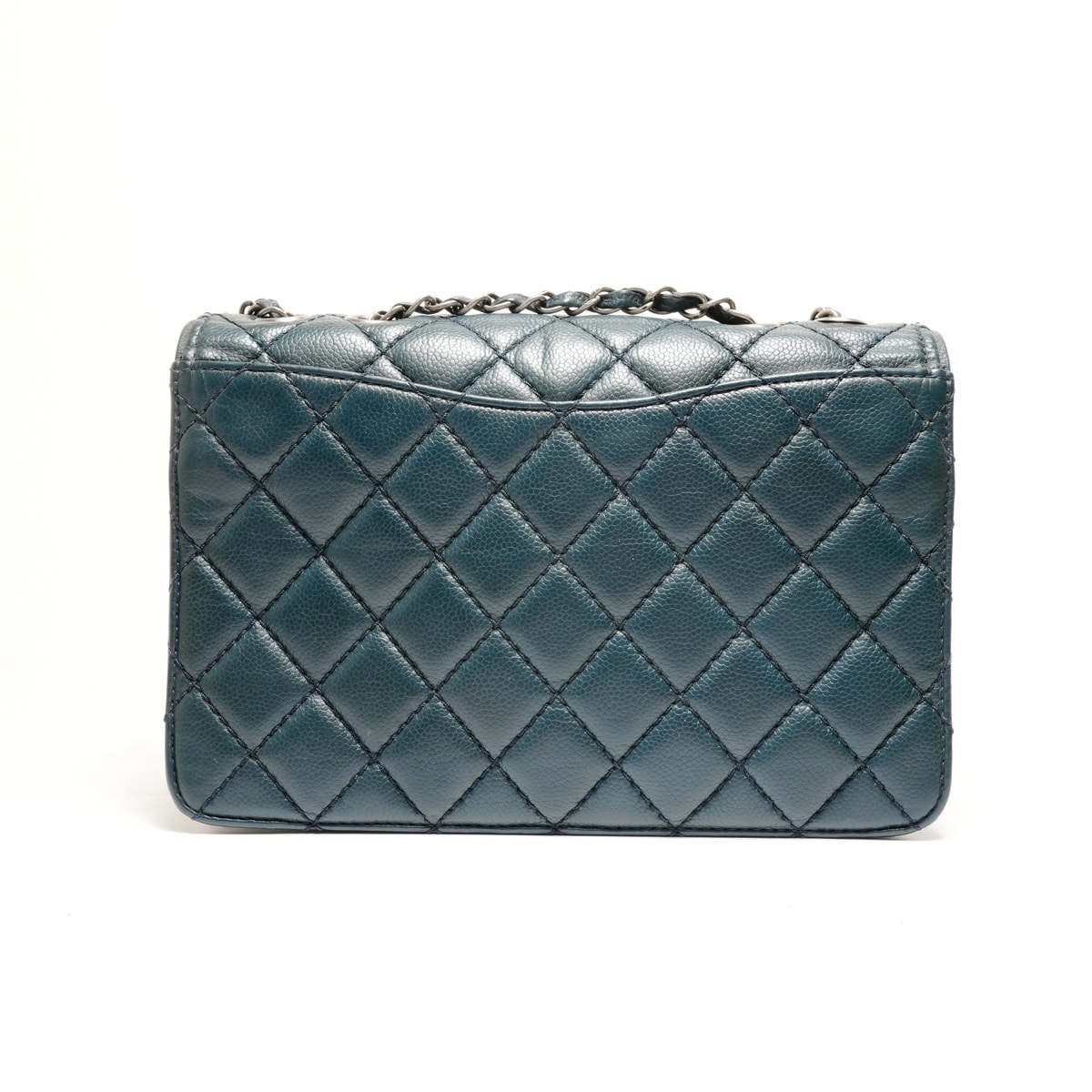 シャネル CHANEL 19番台 2014 キャビア マトラッセ ガンメタリック ショルダーバッグ【中古】