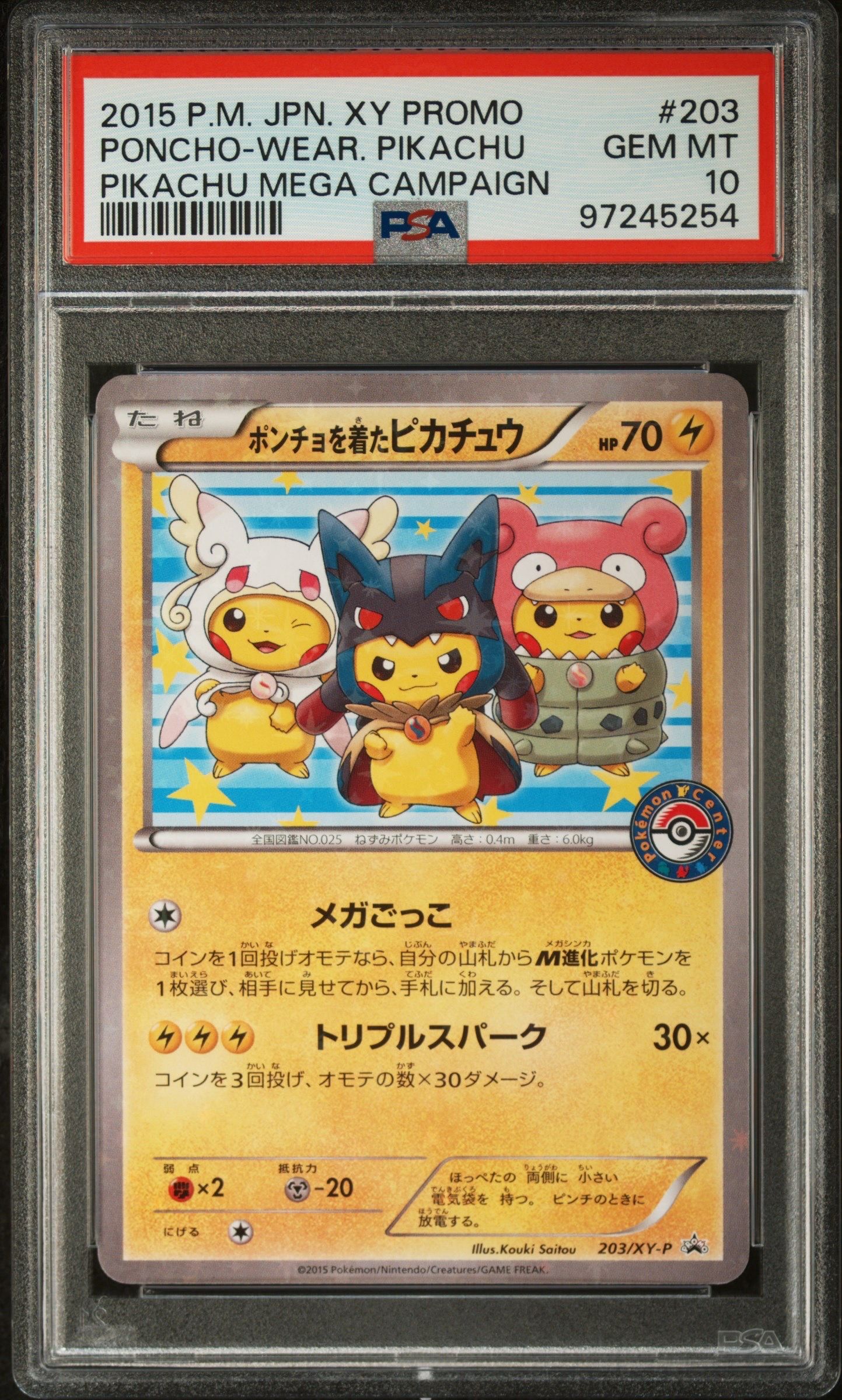 ポンチョを着たピカチュウ: プロモ (ポンチョピカチュウ) [XY-P 203/XY-P](プロモーションカード「XY-P」)