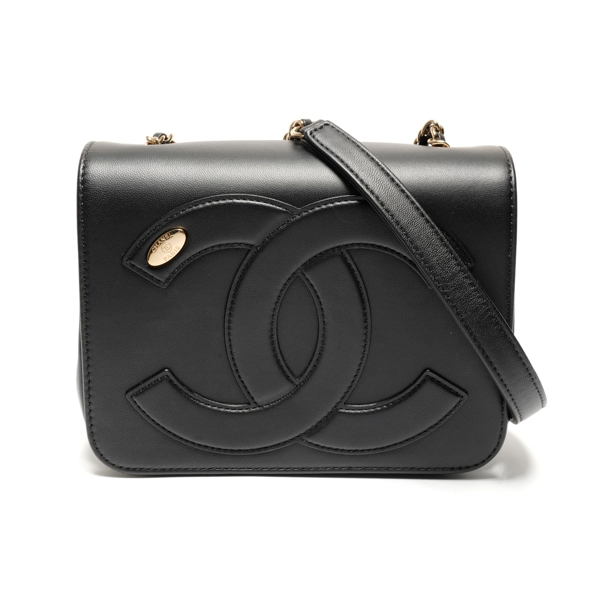 シャネル CHANEL 28番台 2019 ココマーク チェーンショルダー ショルダーバッグ【中古】