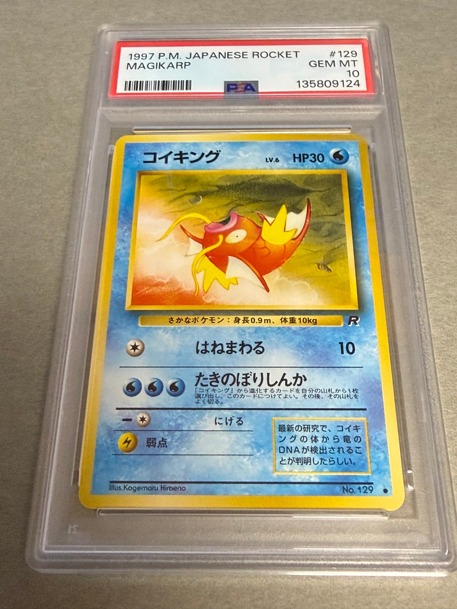 PSA10】コイキング ○ : 旧裏 [PMCG4 No.129](拡張パック「ロケット団