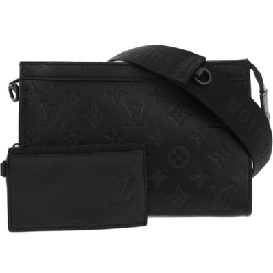 LOUIS VUITTON ルイ・ヴィトン ガストン ウエアラブル ウォレット ショルダーバッグ M81115 モノグラムシャドウ ブラック メンズ【中古】