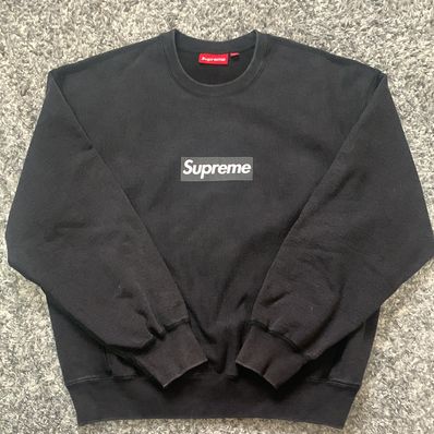 Supreme Washed Box Logo Crewneck "Black"