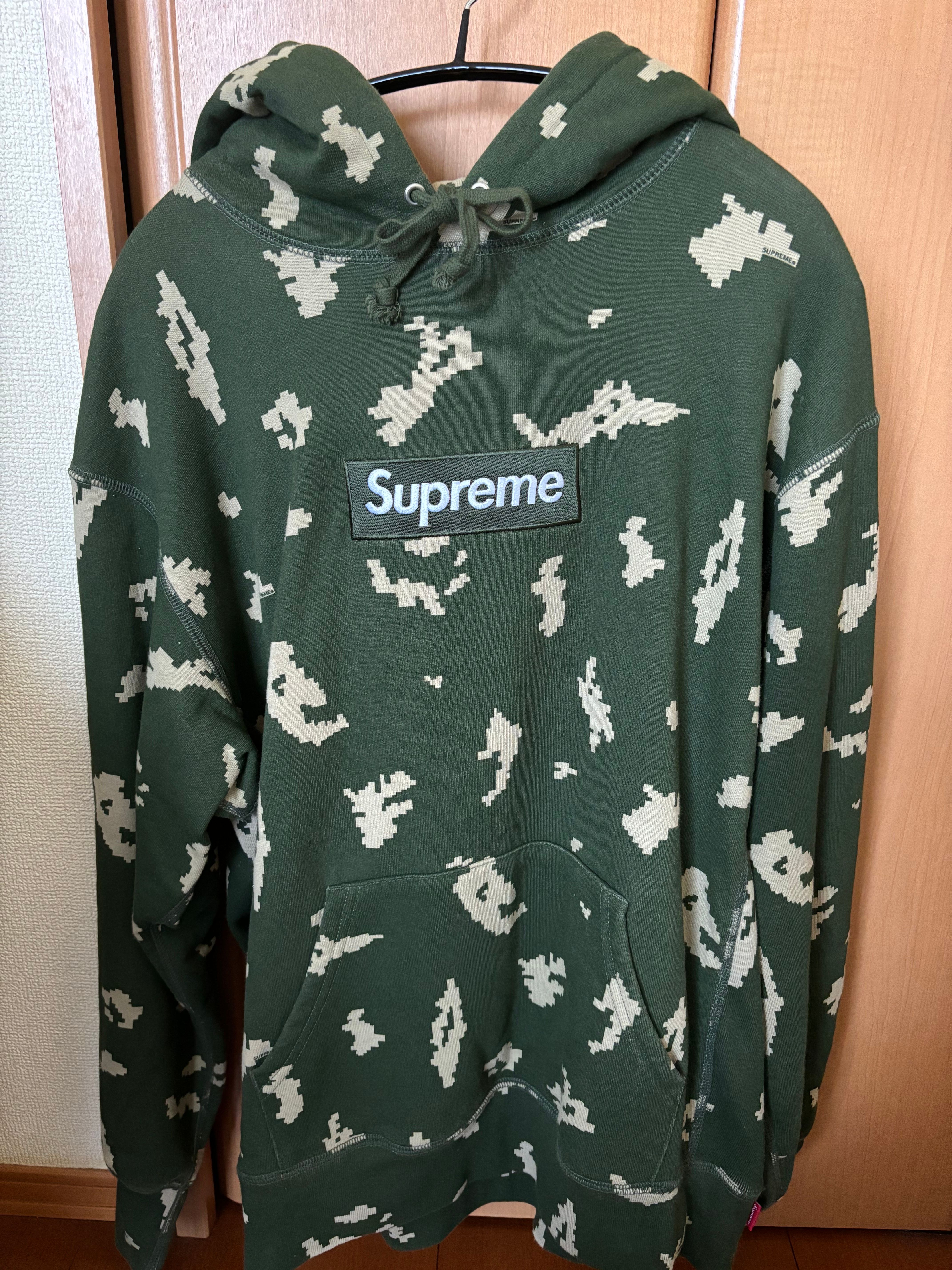 Supreme Box Logo Hooded Sweatshirt "Olive Russian Camo" (21FW)