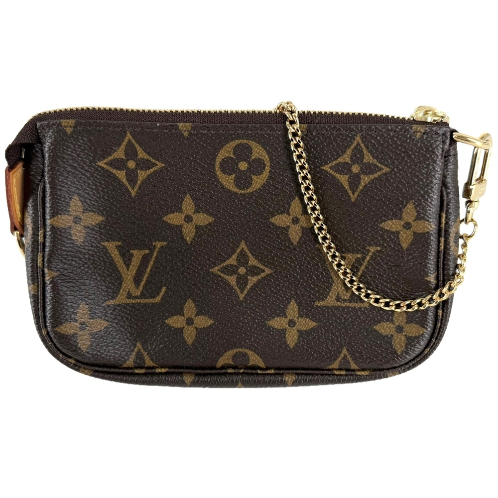 LOUIS VUITTON ルイヴィトン ハンドバッグ ミニポシェットアクセソワール アクセサリーポーチ MiniPochette Accessoires M58009 モノグラムキャンバス    ブラウン 茶 ゴールド金具 レディース 美品【中古品】