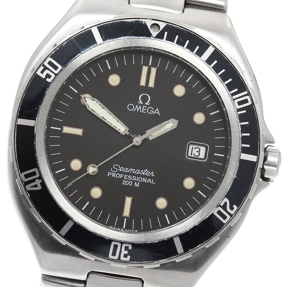 オメガ シーマスター200m ラージサイズ デイト  メンズ 【中古】