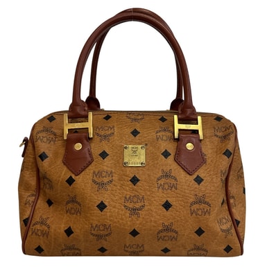 エムシーエム MCM ハンドバッグ ヴィセトス ミニボストン 鞄 ブランド ブラウン