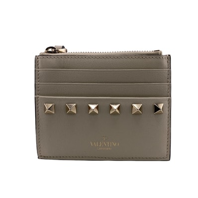 ヴァレンティノ VALENTINO コインケース スタッズ フラグメントケース カードケース アイボリー