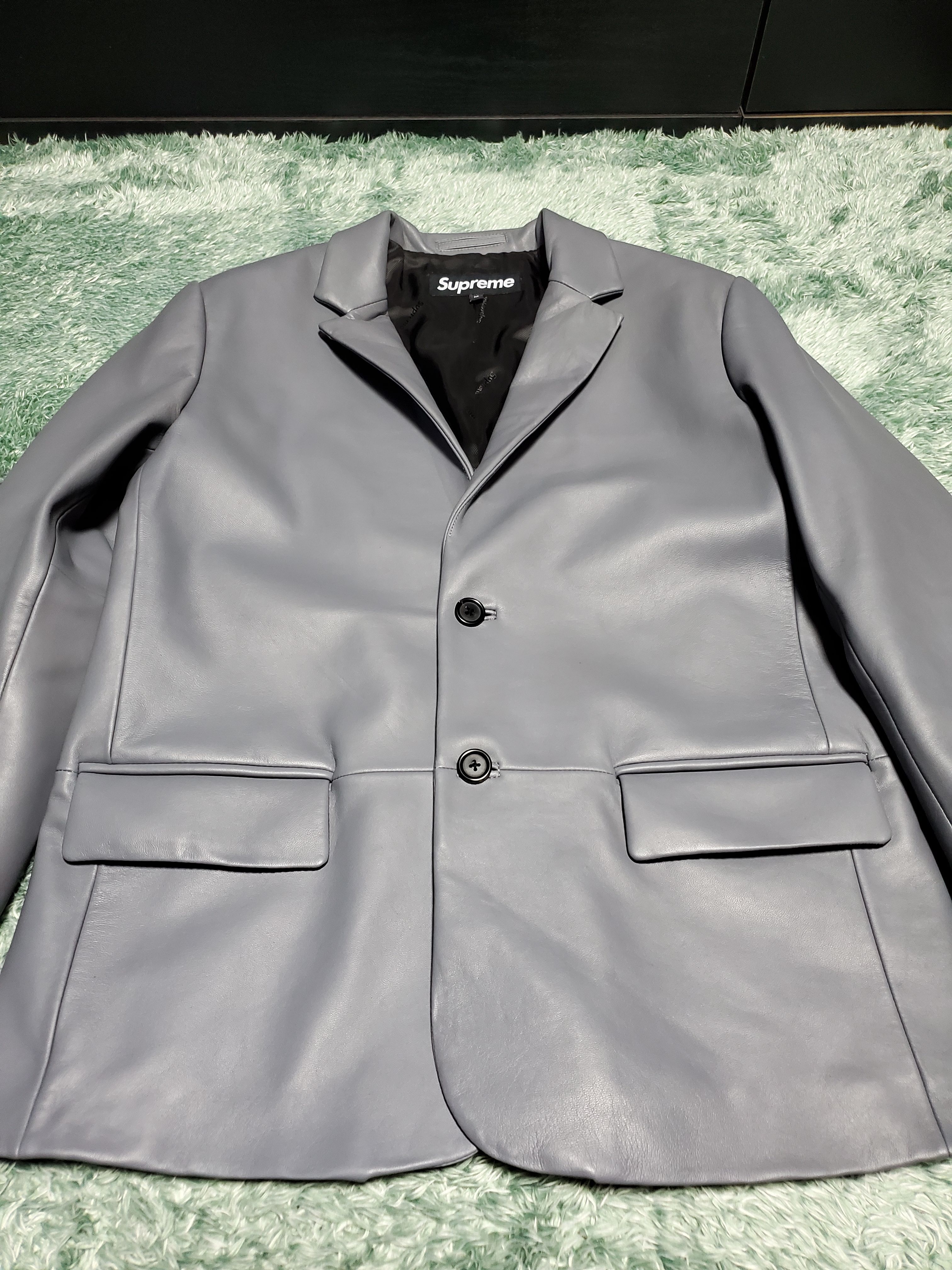 Supreme Leather Blazer "Grey"
