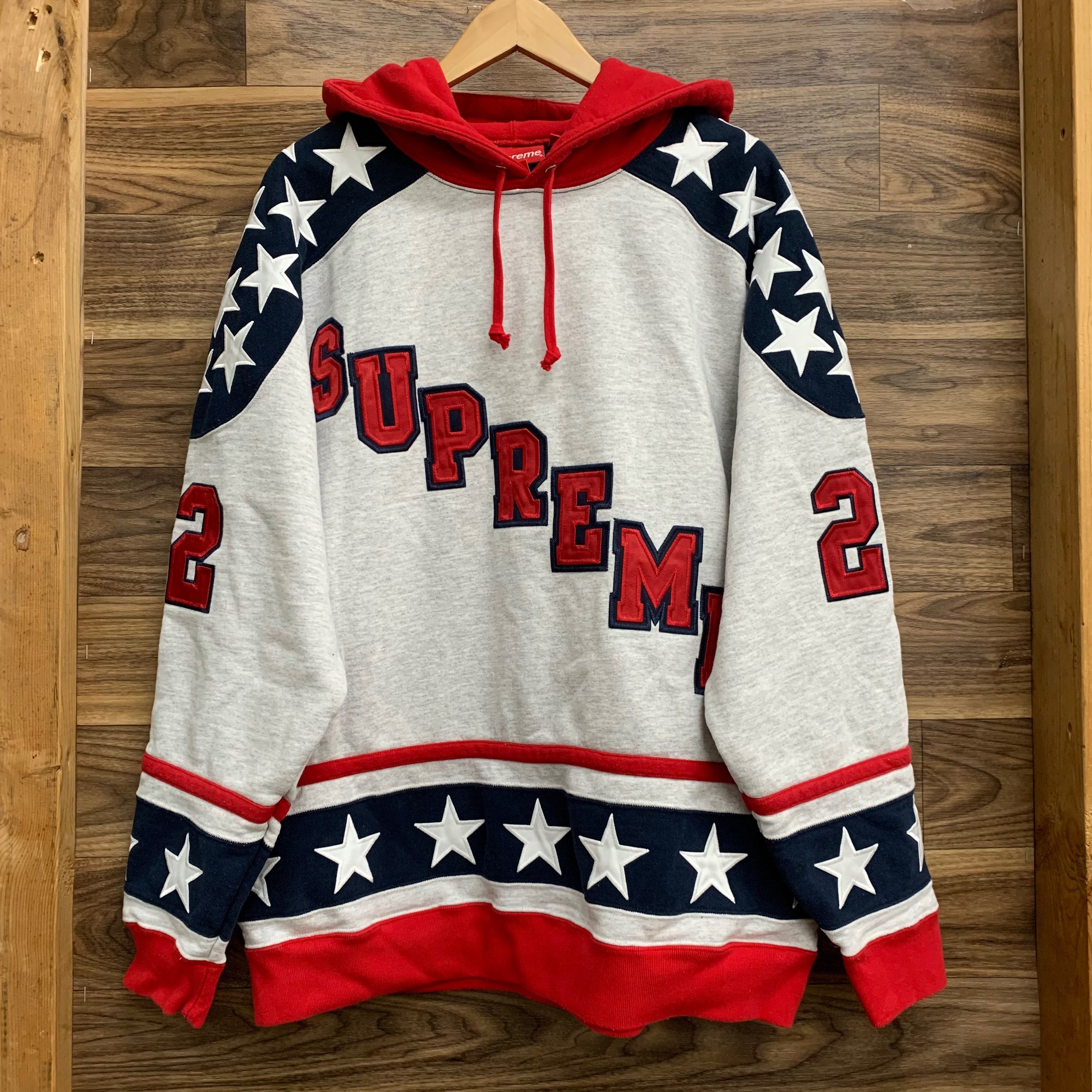 Supreme Hockey Hooded Sweatshirt "Ash Grey"