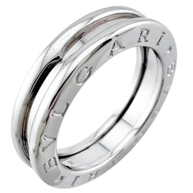 ブルガリ B-zero.1 1バンド リング 指輪 11号 18金 K18ホワイトゴールド レディース BVLGARI 中古