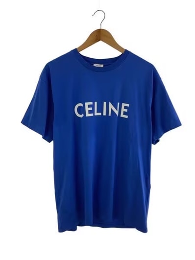 CELINE Loose T-Shirt / Cotton Jersey "Royal Blue/Off White"
