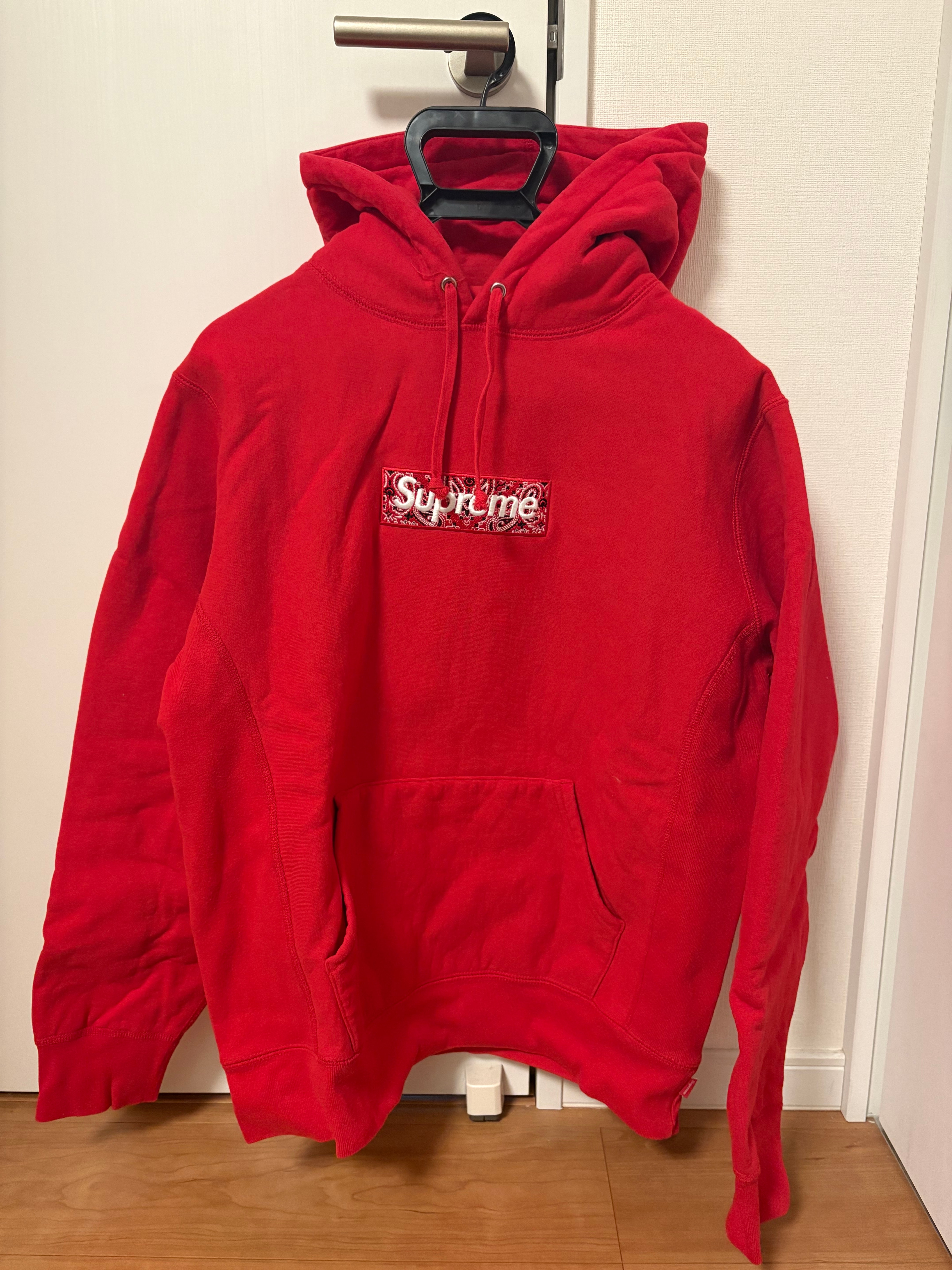 Supreme Bandana Box Logo Hooded Sweatshirt "Red"