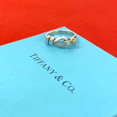 TIFFANY&Co. ティファニー フック&アイ リング シルバー925 K18イエローゴールド リング・指輪 8号 シルバー
59151