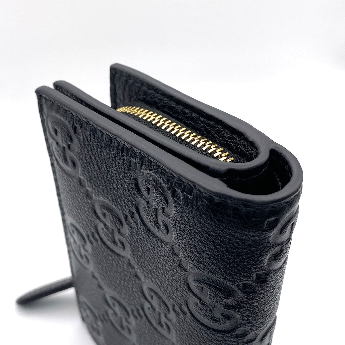 A (未使用に近い)】GUCCI グッチ GGエンブレム ミディアム ウォレット